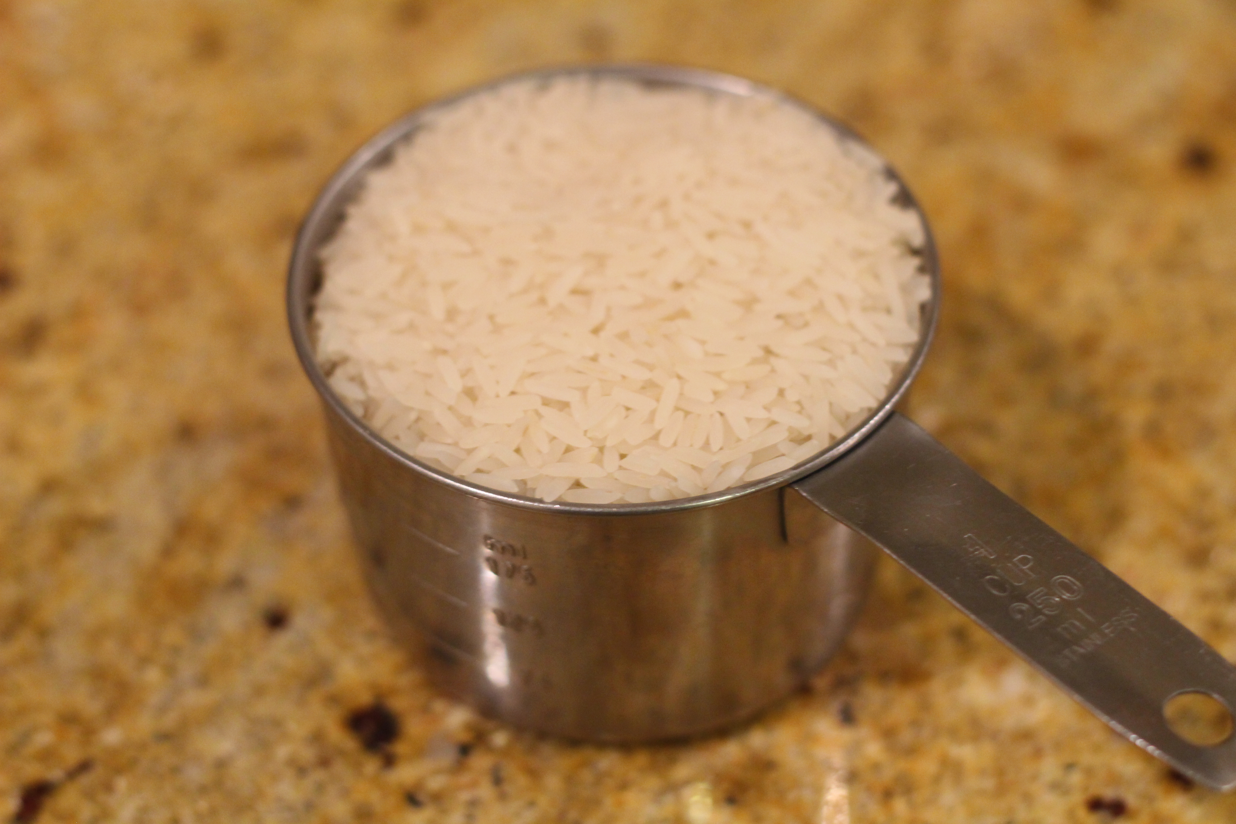 rice in measuring cup - 1 cup of rice