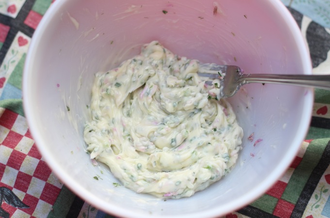 finished herb butter