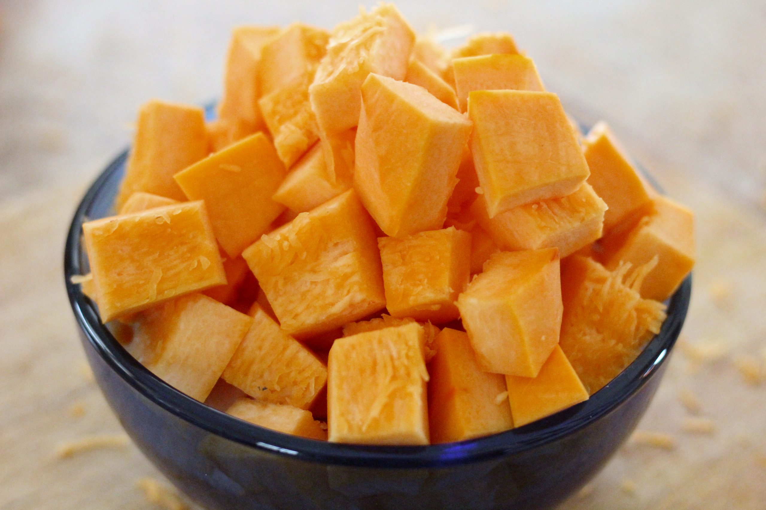 eating the whole pumpkin - cubes